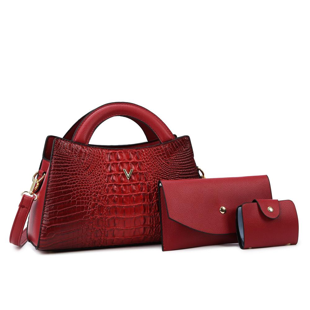 909 premium croc skin 3in1 small medium bag