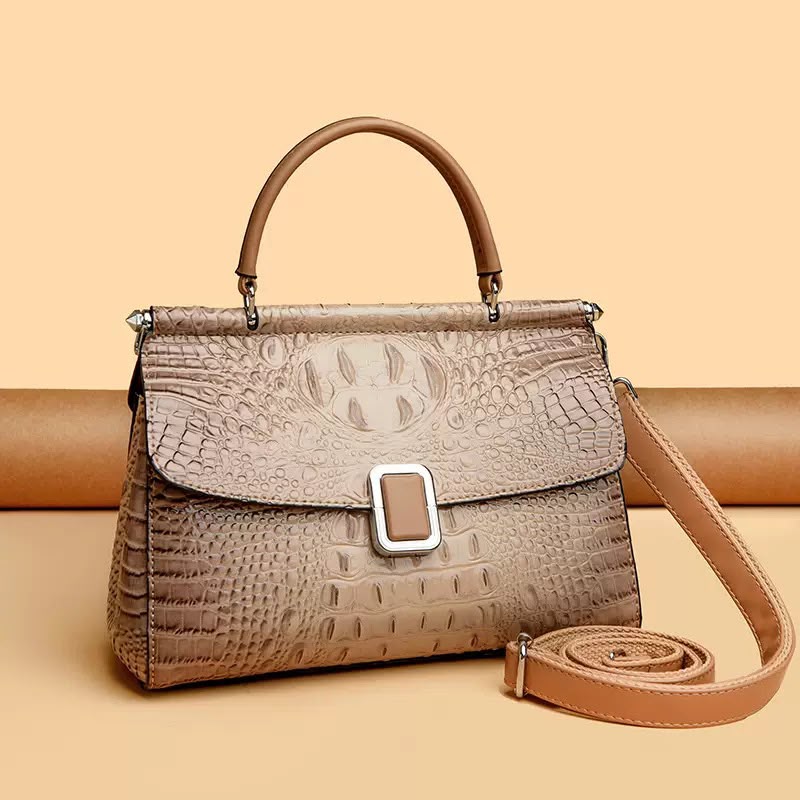 8056 MEDIUM CROC BAG (MPAPE)