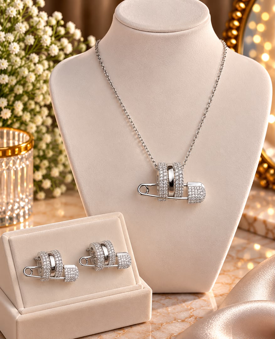 Safety crystal jewelry set