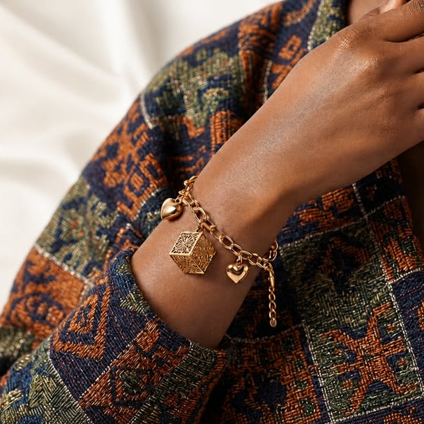 chunky love charm bracelet