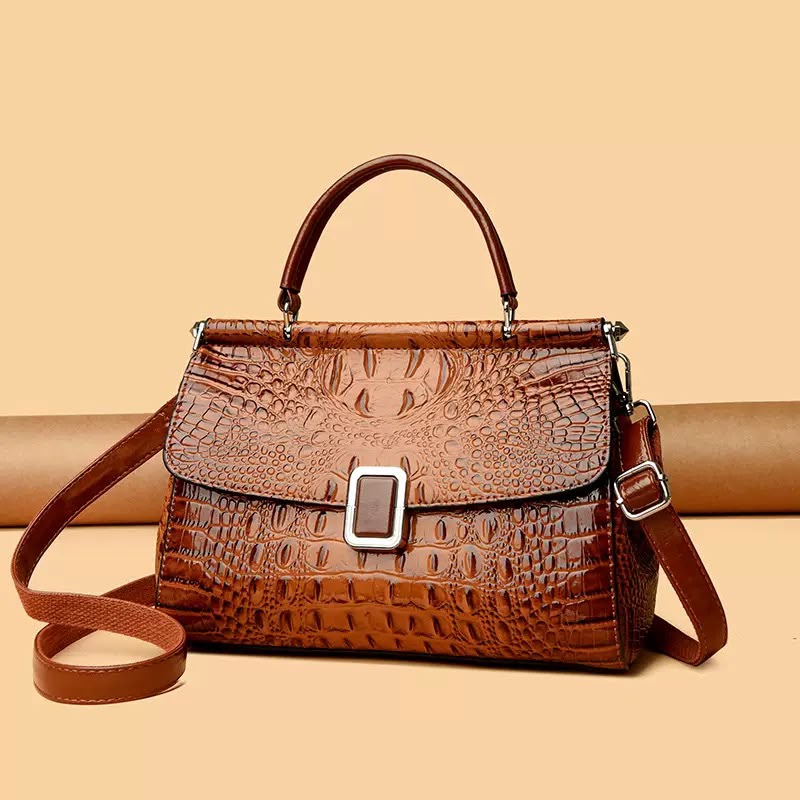 8056 MEDIUM CROC BAG (MPAPE)