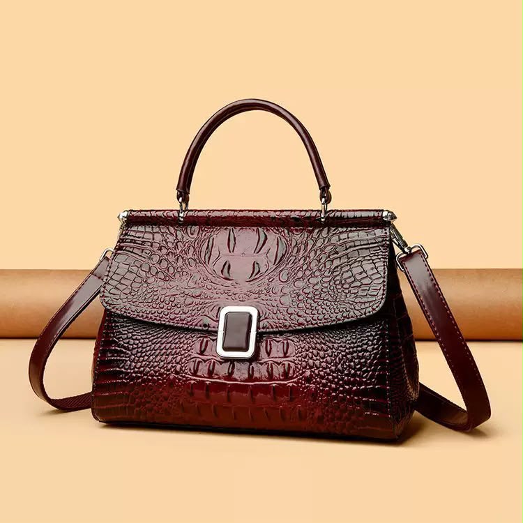 8056 MEDIUM CROC BAG (MPAPE)