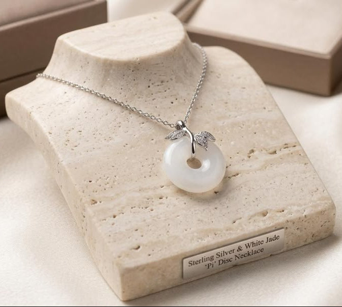 sterling sliver pi disc necklace